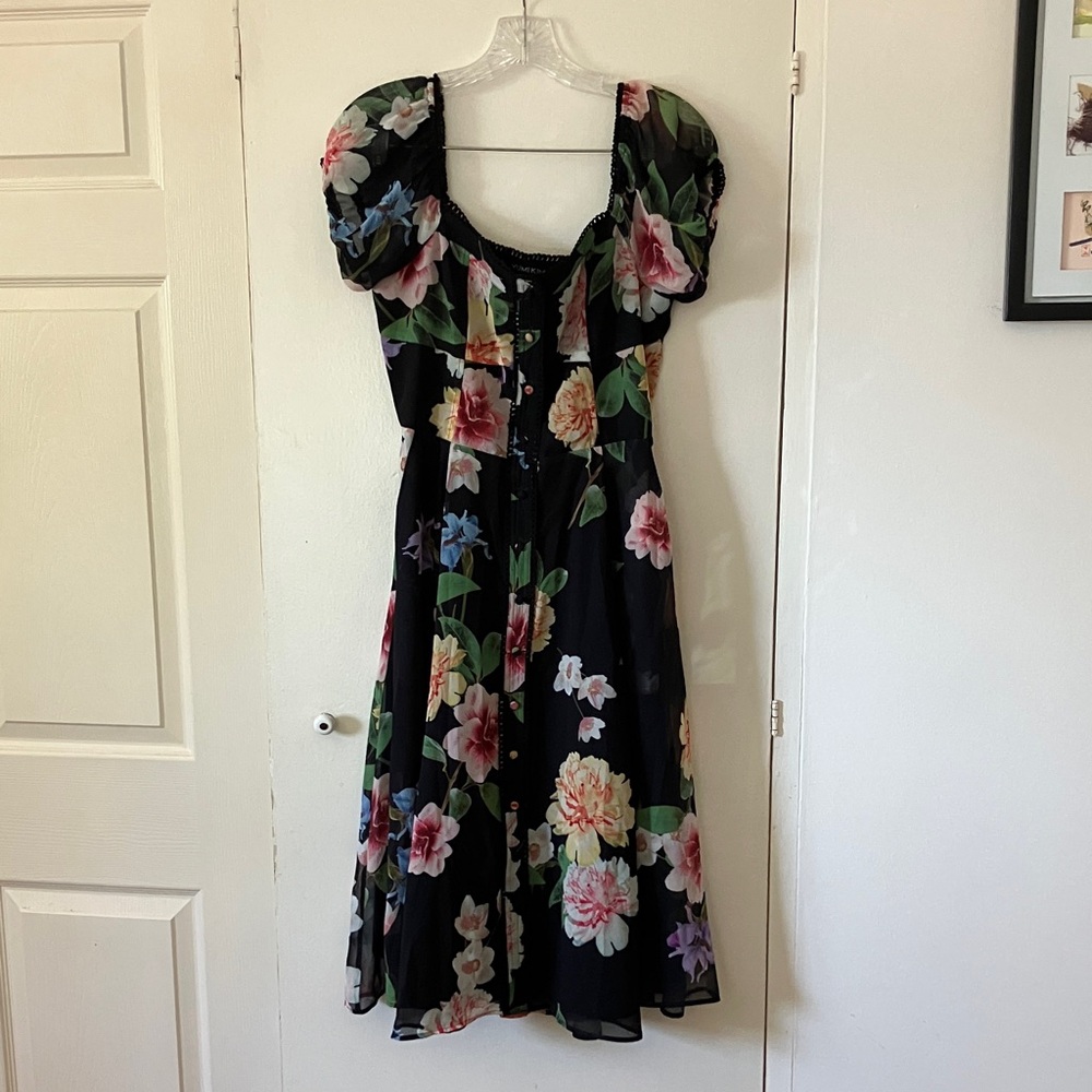 Yumi Kim Black Dress with Flowers